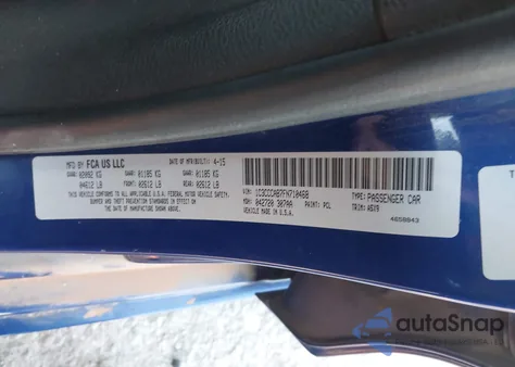 2015 Chrysler 200 Limited from USA, damaged, VIN 1C3CCCAB7FN710468